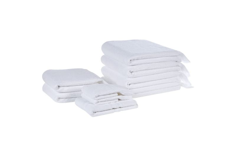 Handduk Atiu set om 9 Vit, Vit