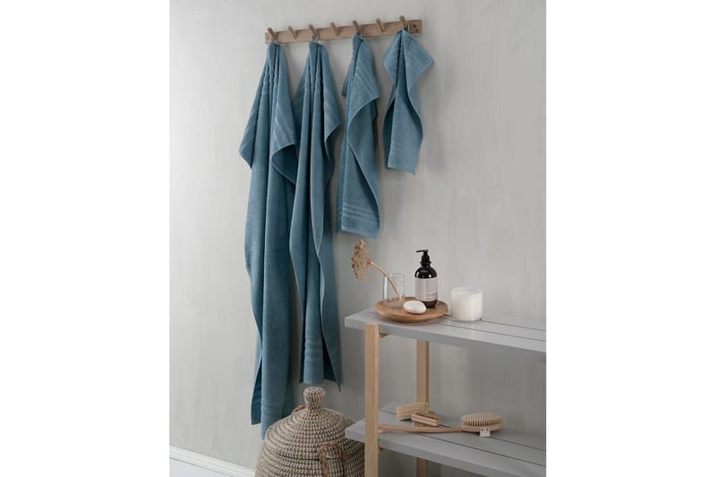 Handduk Basic Frotté - Blå - Textil & mattor - Badrumstextil
