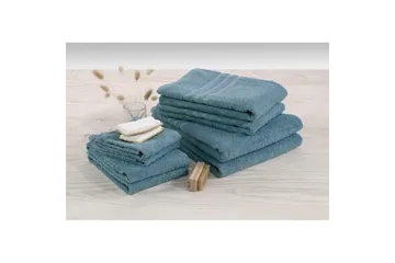 Handduk Basic Frotté - Blå - Textil & mattor - Badrumstextil