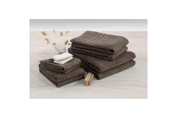 Handduk Basic Frotté - Brun - Textil & mattor - Badrumstextil