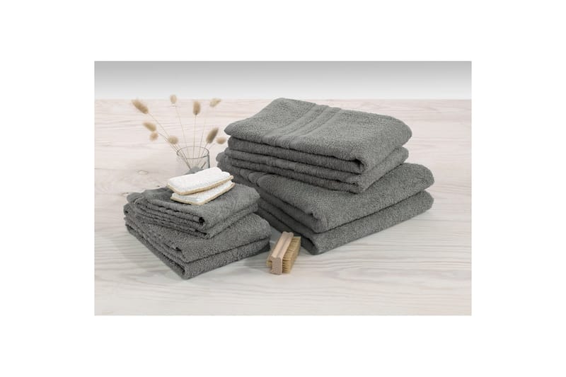 Handduk Basic Frotté - Grå - Textil & mattor - Badrumstextil