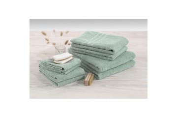 Handduk Basic Frotté - Grön - Textil & mattor - Badrumstextil