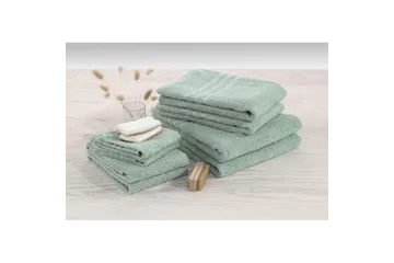 Handduk Basic Frotté - Grön - Textil & mattor - Badrumstextil