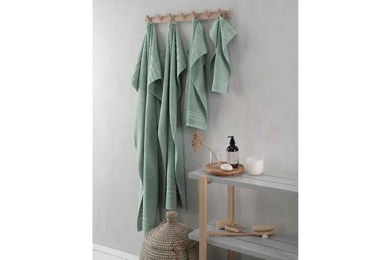 Handduk Basic Frotté - Grön - Textil & mattor - Badrumstextil