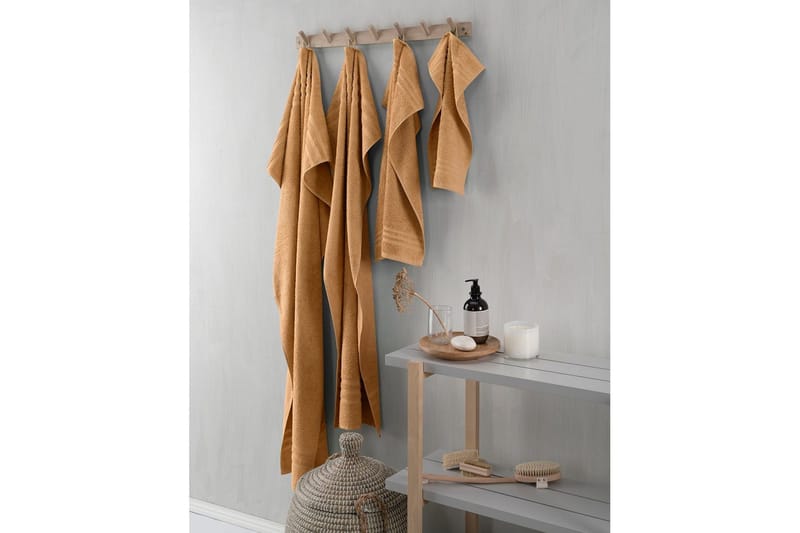 Handduk Basic Frotté - Gul - Textil & mattor - Badrumstextil