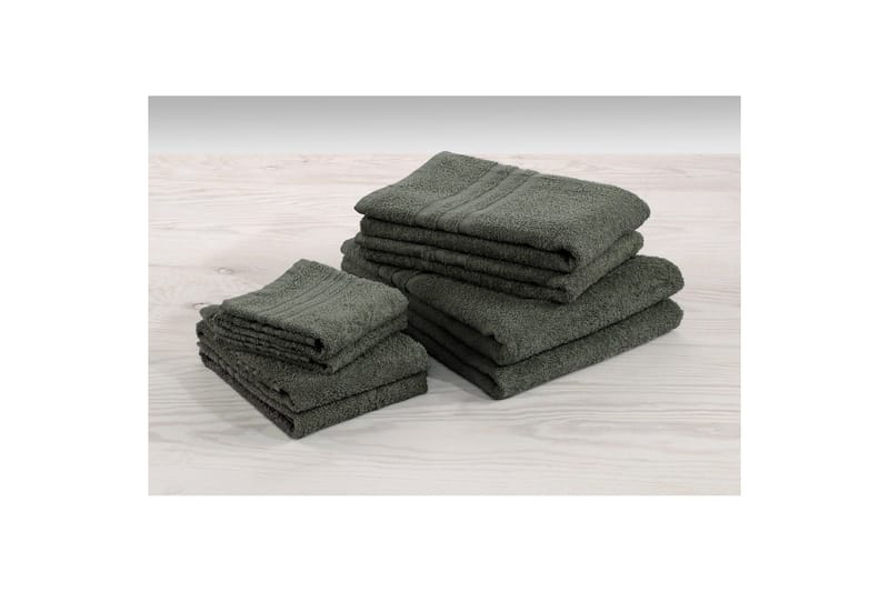 Handduk Basic Frotté - Mörkgrön - Textil & mattor - Badrumstextil