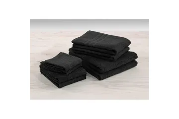Handduk Basic Frotté - Svart - Textil & mattor - Badrumstextil