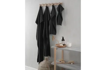 Handduk Basic Frotté - Svart - Textil & mattor - Badrumstextil