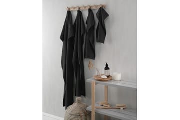 Handduk Basic Frotté - Svart - Textil & mattor - Badrumstextil
