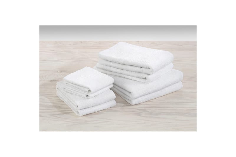 Handduk Basic Frotté - Vit - Textil & mattor - Badrumstextil