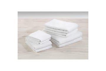 Handduk Basic Frotté - Vit - Textil & mattor - Badrumstextil