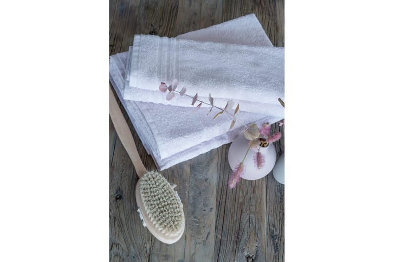 Handduk Basic Frotté - Vit - Textil & mattor - Badrumstextil