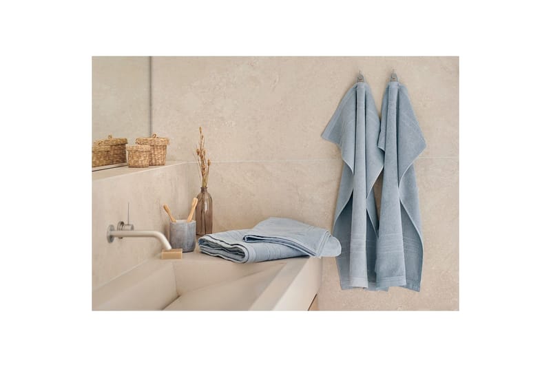 Handduk Helle 50 x 70 cm - Blå - Textil & mattor - Badrumstextil