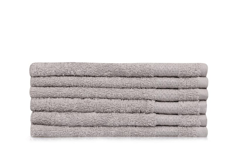 Handduk Hobby 30x50 cm 6-pack - Ljusgrå - Textil & mattor - Badrumstextil
