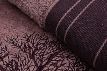 Handduk Hobby 50x90 cm 2-pack - Vinröd/Brun - Textil & mattor - Badrumstextil
