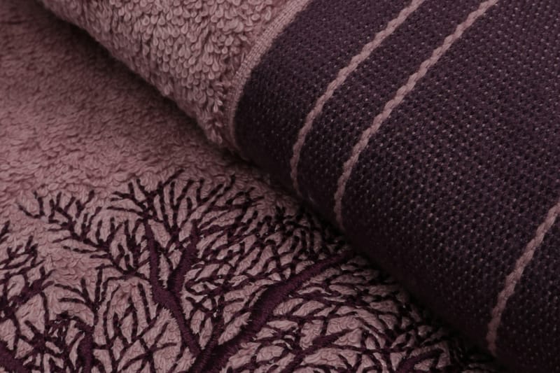 Handduk Hobby 50x90 cm 2-pack - Vinröd/Brun - Textil & mattor - Badrumstextil