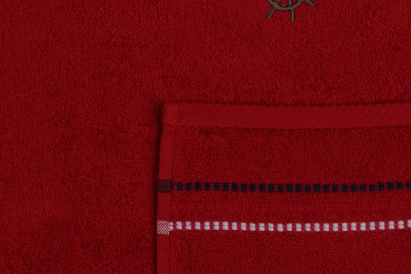 Handduk Hobby 50x90 cm 2-pack - Röd/Mörkblå/Vit/Beige - Badrumstextil - Handdukar