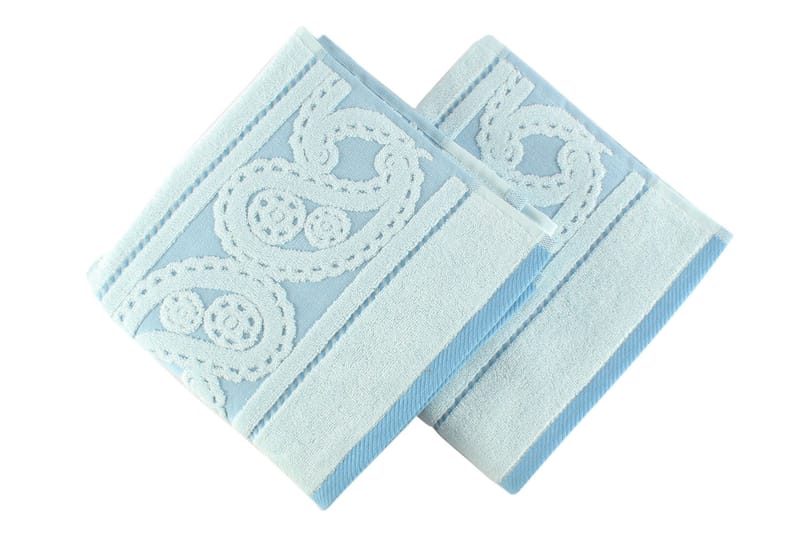 Handduk Hobby 50x90 cm 2-pack - Blå/Ljusblå - Badrumstextil - Handdukar