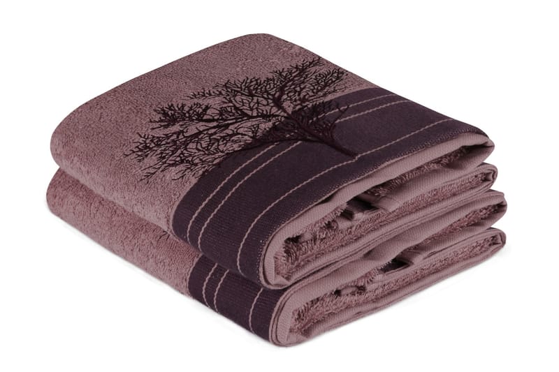 Handduk Hobby 50x90 cm 2-pack - Vinröd/Brun - Textil & mattor - Badrumstextil