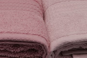 Handduk Hobby 50x90 cm 4-pack - Ljusrosa/Creme - Textil & mattor - Badrumstextil