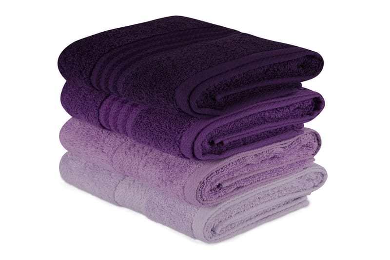 Handduk Hobby 50x90 cm 4-pack - Lila - Textil & mattor - Badrumstextil