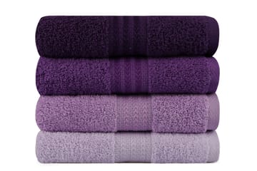 Handduk Hobby 50x90 cm 4-pack - Lila - Textil & mattor - Badrumstextil