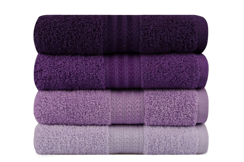 Handduk Hobby 50x90 cm 4-pack - Lila - Textil & mattor - Badrumstextil