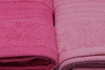 Handduk Hobby 50x90 cm 4-pack - Rosa - Textil & mattor - Badrumstextil