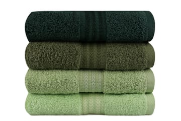 Handduk Hobby 50x90 cm 4-pack - Grön - Textil & mattor - Badrumstextil