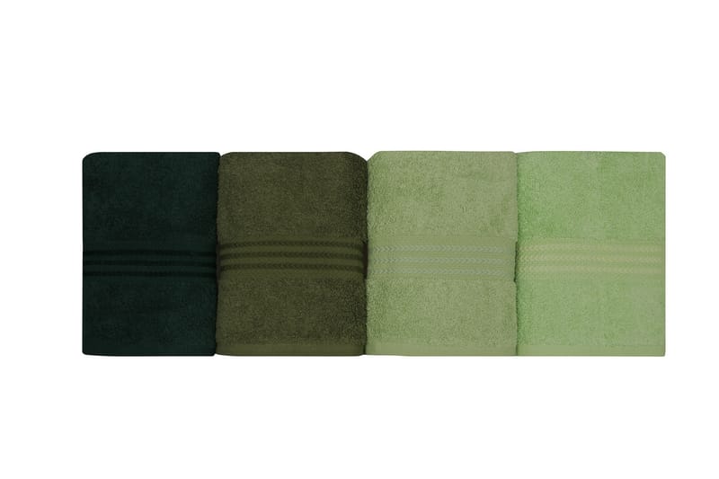 Handduk Hobby 50x90 cm 4-pack - Grön - Textil & mattor - Badrumstextil