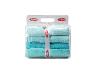 Handduk Hobby 50x90 cm 4-pack - Blå/Flerfärgad - Textil & mattor - Badrumstextil