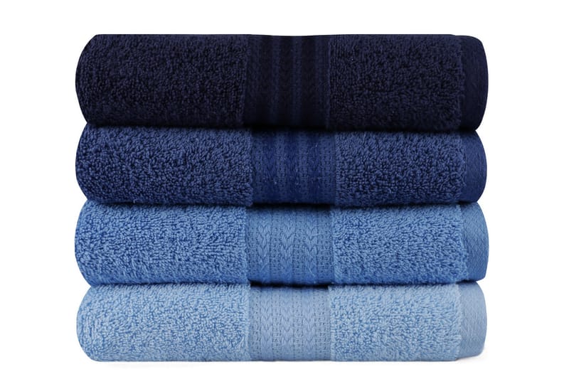 Handduk Hobby 50x90 cm 4-pack - Mörkblå/Blå/Ljusblå - Textil & mattor - Badrumstextil