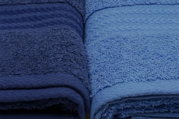 Handduk Hobby 50x90 cm 4-pack - Mörkblå/Blå/Ljusblå - Textil & mattor - Badrumstextil