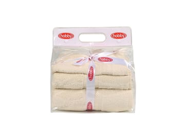 Hobby Handduk Set om 3 - Creme - Textil & mattor - Badrumstextil - Handdukar