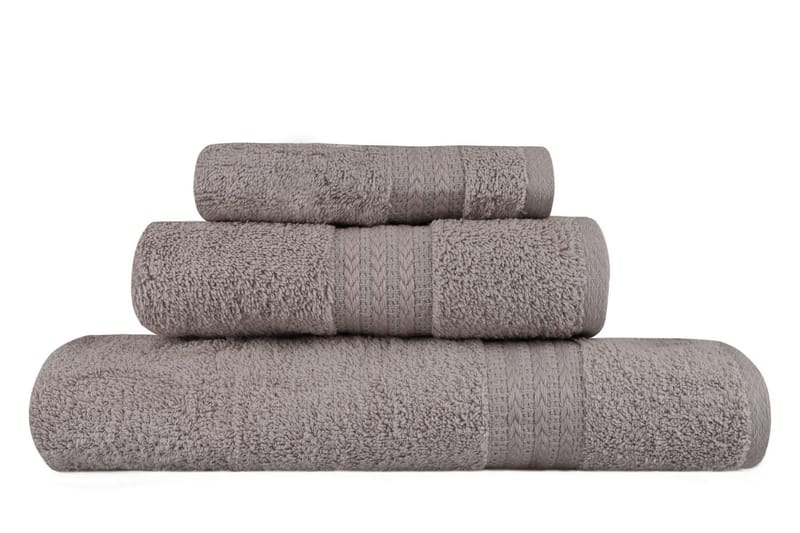 Hobby Handduk Set om 3 - Grå - Textil & mattor - Badrumstextil - Handdukar