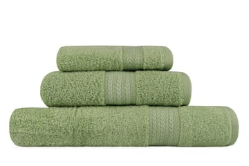 Hobby Handduk Set om 3 - Grön - Textil & mattor - Badrumstextil - Handdukar