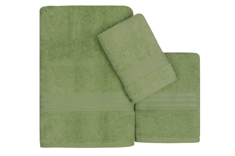 Hobby Handduk Set om 3 - Grön - Textil & mattor - Badrumstextil - Handdukar