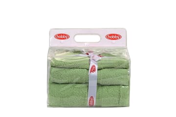 Hobby Handduk Set om 3 - Grön - Textil & mattor - Badrumstextil - Handdukar