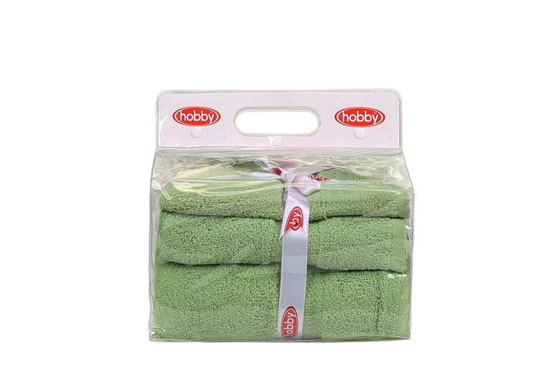 Hobby Handduk Set om 3 - Grön - Textil & mattor - Badrumstextil - Handdukar