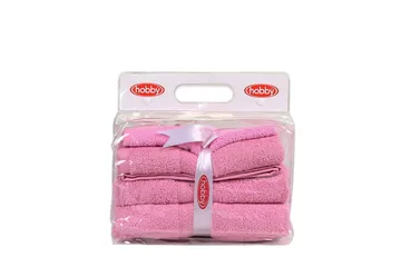 Hobby Handduk Set om 3 - Rosa - Textil & mattor - Badrumstextil - Handdukar