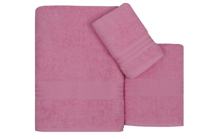 Hobby Handduk Set om 3 - Rosa - Textil & mattor - Badrumstextil - Handdukar