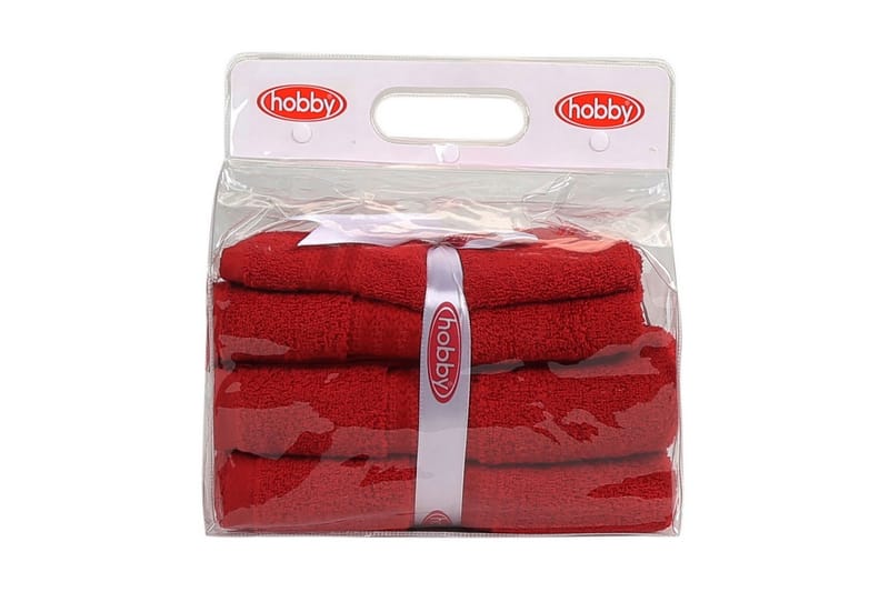Handduk Hobby Set om 3 - Röd - Handdukar