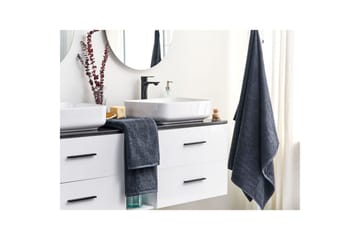 Handduk Mitiaro set om 2 Blå - Blå - Textil & mattor - Badrumstextil