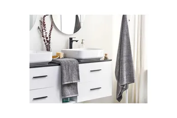 Handduk Mitiaro set om 2 Grå - Grå - Textil & mattor - Badrumstextil