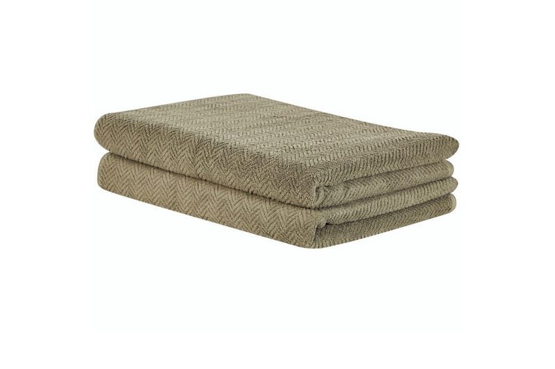Handduk Mitiaro set om 2 Grön - Grön - Textil & mattor - Badrumstextil
