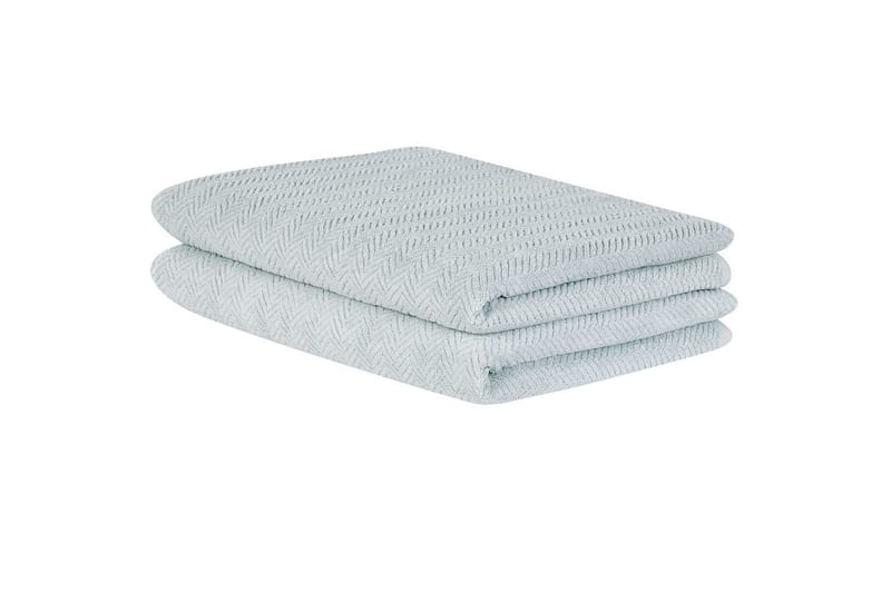 Handduk Mitiaro set om 2 Mintgrön - Mintgrön - Textil & mattor - Badrumstextil