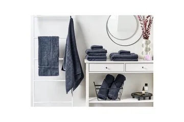 Handduk Mitiaro set om 9 Blå - Blå - Textil & mattor - Badrumstextil - Handdukar