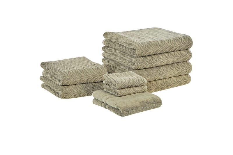 Handduk Mitiaro set om 9 Grön, Grön