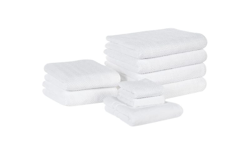 Handduk Mitiaro set om 9 Vit - Vit - Textil & mattor - Badrumstextil - Handdukar