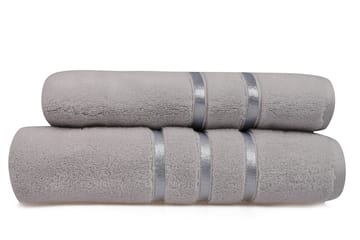 Handduk Rhuddlan 2-pack - Ljusgrå - Textil & mattor - Badrumstextil